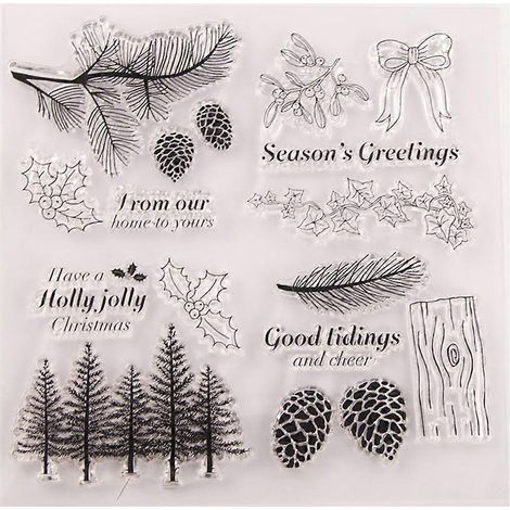 Silikonstempel mit Tannenzapfenmotiv für DIY-Scrapbooking, Prägung, Fotoalben, dekorative Papierkarten