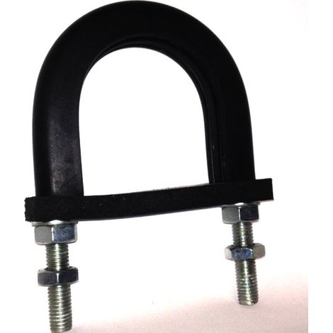 Light Duty Anti-Vibration Rubber Lined U-bolt 49 mm ID (suit 40 mm NB pipe) - BZP (1/3)