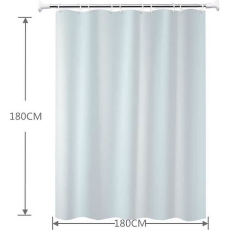 Rideau de Douche - Hauteur 180CM - Imperméable - Anti Moisissure - Lavable en Machine (1/4)