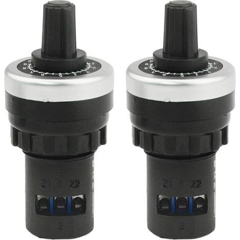 2 Pack LA42DWQ-22 22mm 10K Ohm Variable Speed Rotary Potentiometer (10K) (1/4)