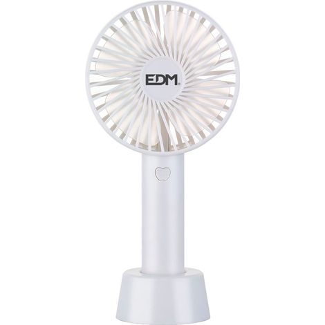VENTILADOR DE MANO RECARGABLE 4,5W ASPAS Ø10,6x21,3cm EDM (1/2)
