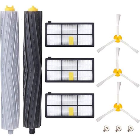 Kit de pièces accessoires pour aspirateur robot iRobot Roomba 800/900 – 2 extracteurs AeroForce, 3 brosses, 3 filtres HEPA – Installation facile - 11in1