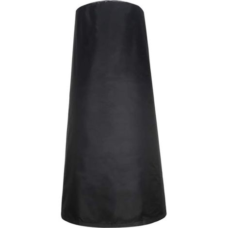 Housse de protection ronde imperméable pour foyer, barbecue avec cordon de serrage (122x31x61cm), noire (1/5)