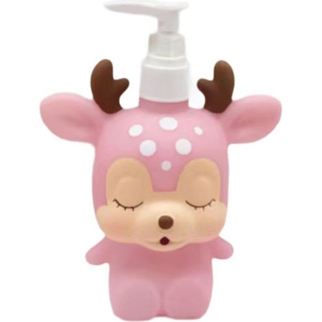 Bardusch-Distributeur enfants cerf rose, bouteille ludique lavage corps/mains, design amusant (1/5)