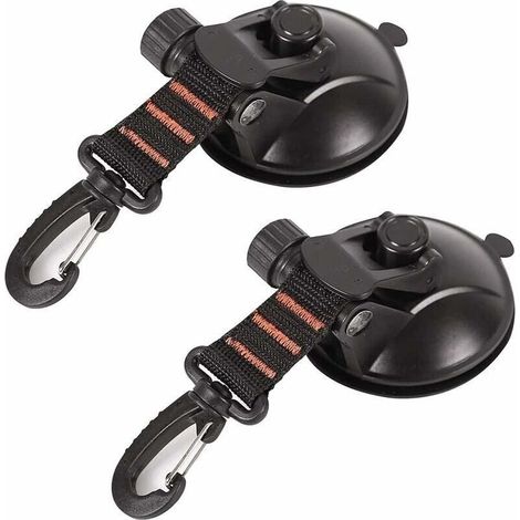 Ancre à Ventouse,2 Pièces Ventouse Carrosserie,Crochet de Fixation de Ventouse Auvent à Ventouse,Ventouses d'ancrage,Ventouse Voiture Crochet,pour Auvent Latéral de Voiture,Camping,Bagages(oran (1/4)