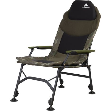 CampFeuer Silla de Pesca Plegable Camuflaje Verde (1/5)