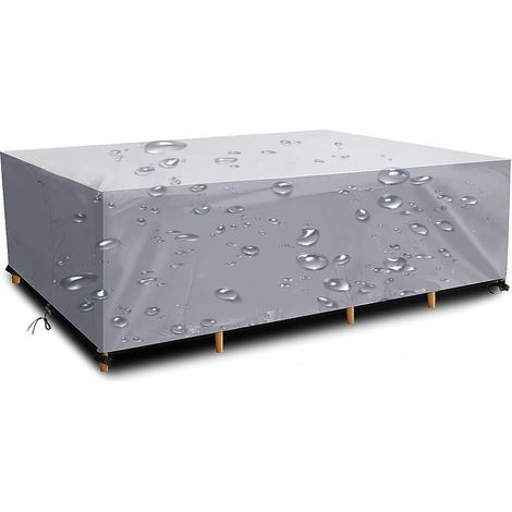 Housse Salon de Jardin Exterieur-Couverture de Protection Meubles Bâche Salon de Jardin Imperméable Anti-UV 420D Oxford Bache Table Exterieur 130x130x74cm (1/4)