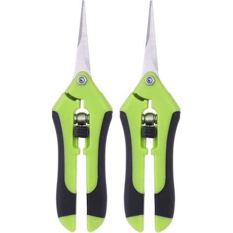 Filiyano-/EA/2 ST Ciseaux de jardin professionnels en acier inoxydable, sécateurs manuels, (verts) (1/2)