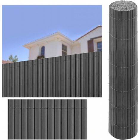 Cañizo PVC Doble Cara Gris 1x3m (1/3)