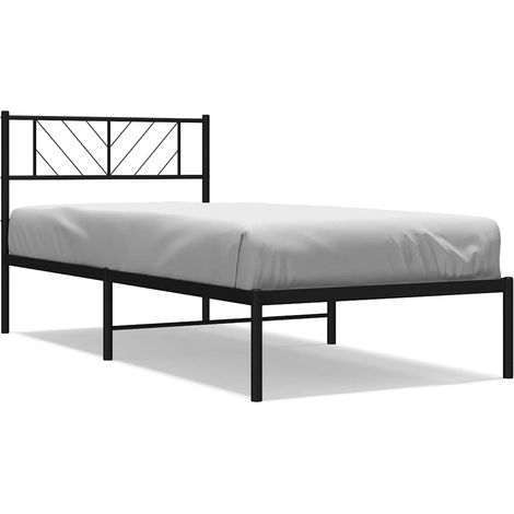 Maison Exclusive - Estructura cama sin colchón con cabecero metal