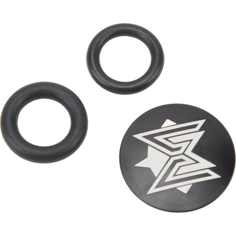 Staubschutzkappe aus Aluminiumlegierung mit Gummidichtung für Kurbelgarnitur und Rennrad/Mountainbike, schwarz (1/5)