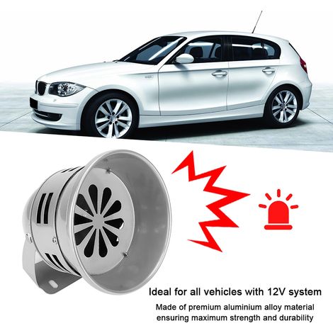 Sirène d'alarme de voiture ultra-puissante de 110 dB, klaxon électrique 12 V (1/5)
