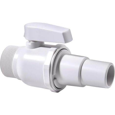 Vanne à tournant sphérique 2 voies Econoline remplacement de la vanne d’arrêt de piscine, 1,5" MIP x 1,5" - 1,25", SP0729 - vanne non corrosive en plastique ABS pour filtre de piscine (1/5)
