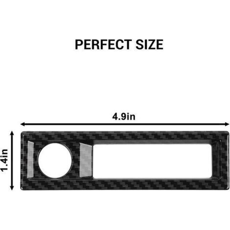 Centrale Accoudoir BoTe Bouton Interrupteur Couvercle Garniture Cadre pour Ford F150 202120222023Accessoires (Fibre de Carbone (1/4)