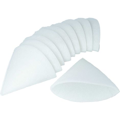 vhbw 10x Kegelfilter für Lüftungsanlage z.B. kompatibel mit Helios Maico, Pluggit, Zehnder - Abluftfilter G4, DN 125, Weiß