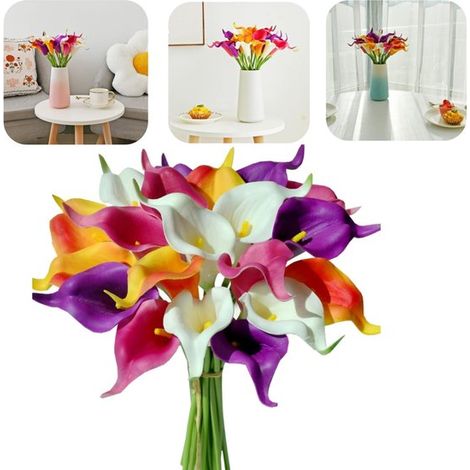 Décoration florale Composition florale colorée (35 x 10 cm 4 couleurs) (1/5)