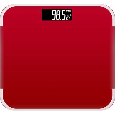 Balance électronique Balance électronique à chargement USB Balance corporelle Balance de poids lourd Balance électronique (Couleur : Rouge)