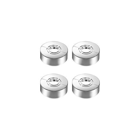 A 4 pièces rosaces de douche, 3 tailles en 1 rosace de recouvrement pour Ø20 mm/25 mm/33 mm, rosace de recouvrement divisée pour accessoires de douche et décoration de robinetterie (1/5)