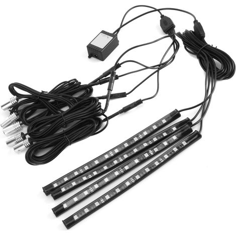 Ruban LED ambiance 5 bandes RVB éclairage décoratif avec contrôle musique pour porte intérieure tableau de bord (1/5)