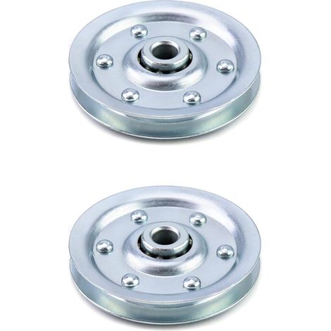 CCYKXA Universel Roulement Poulie, Poulie de Câble en Acier en Forme de V pour Porte de Garage Gym Équipement, 2 Pièces