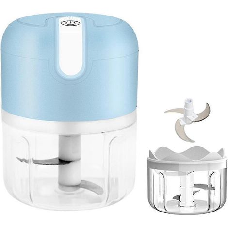 Mini hachoir à ail électrique, petit assistant de cuisine sans fil, hachoir à ail portable, mixeur, hachoir à viande, étanche, fonction de chargement USB pour gingembre et oignon (1/2)