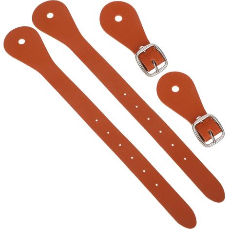 Sangles D’éperon Réglables en Simili Cuir pour Équitation, 1 Paire Marron, Usage Extérieur et Monte Quotidienne, Remplacement Facile, Confort Ajusté, pour Adultes Hommes Femmes (1/5)