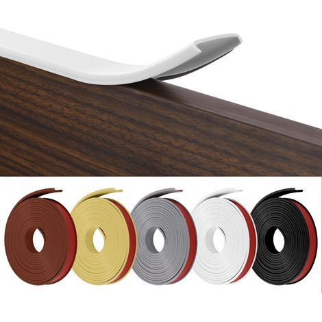 Bande de Chant en Forme de U, Coin de Table Protection Bebe Flexible en TPE, Protections Coin de Table pour Bébé avec Colle autocollante pour Tables et Coins de Meubles(5 m x 18 mm, Blanc) (1/5)