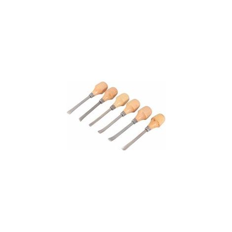 6 Pcs Ciseaux à Sculpture sur Bois Professionnel Poignée en Acier Gouges Outils de Sculpture Ensembles pour Débutants Amateurs Bricolage Travail Du Bois Artisanat Fourniture 160mm