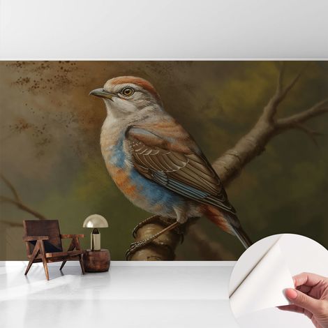 Selbstklebend Tapete modern - Wanddeko für Küche - Klebefolie Wand - luxus Look Vogelporträt 416x254 cm (1/5)