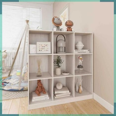 Bibliothèque/Séparateur de pièce - 809973 - Bois de pin massif - Blanc - 104 x 33,5 x 110 cm (1/5)