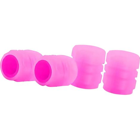 (Exklusiv in Südostasien erhältlich) Beleuchtete Ventilkappe für Auto-, Fahrrad-, Elektrofahrzeug- und Motorradreifen, universell (einzeln erhältlich), Pink (1/2)