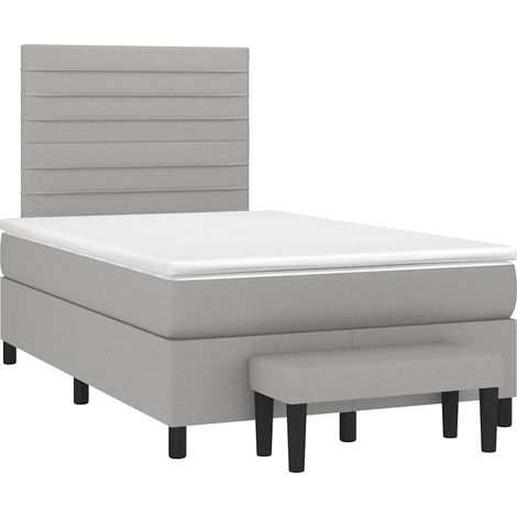 Maison Exclusive - Giroletto a Molle con Materasso Grigio Chiaro 120x190cm Tessuto (1/5)