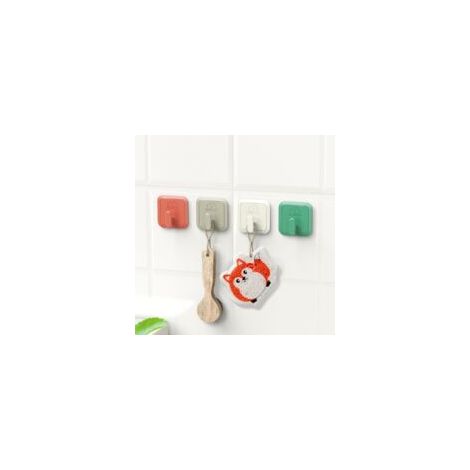 Lntyq 4er-Pack rostfreie, selbstklebende Haken, geeignet für Küchen, Badezimmer, Büros und Toiletten, Maße: 5,25 x 22 cm.