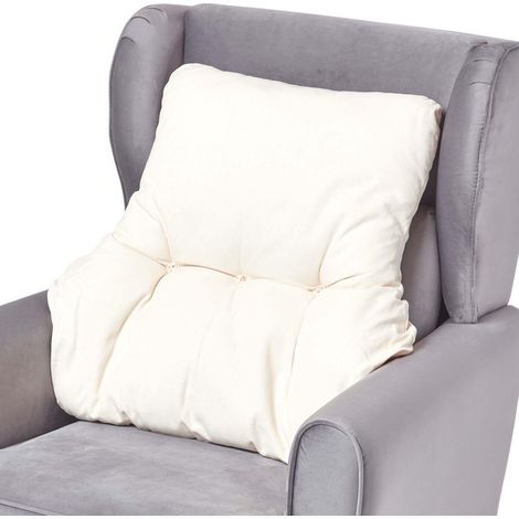 HOMESCAPES Coussin lombaire ergonomique en coton, Crème
