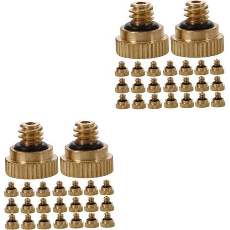 Buse De Brumisation En Laiton 2.00Cm Avec Joint Torique Étanche Auto-Obturant Pour Brumisateur Terrasse Extérieur Refroidissement Jardin - (1/5)