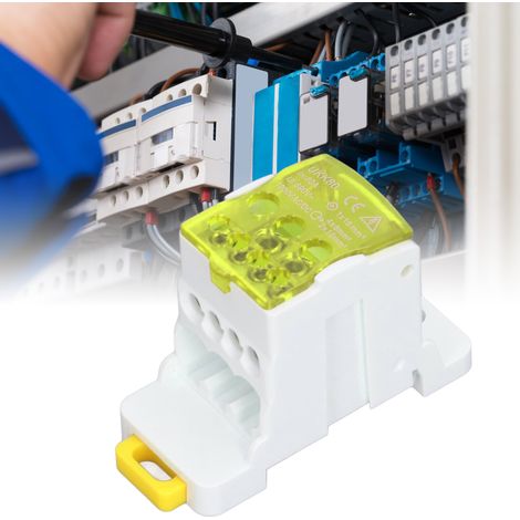 Boîte de jonction unipolaire sur rail UKK80 C45, interrupteur de jonction connectable, 690 V 80 A, jaune (1/5)