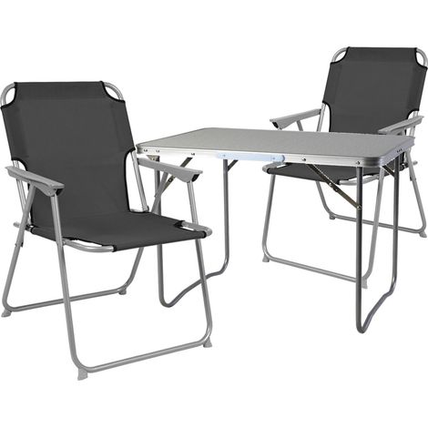 3-teiliges Campingmöbel Set 70x50x59cm-MMC330870+2xMPO2600-grau (1/4)