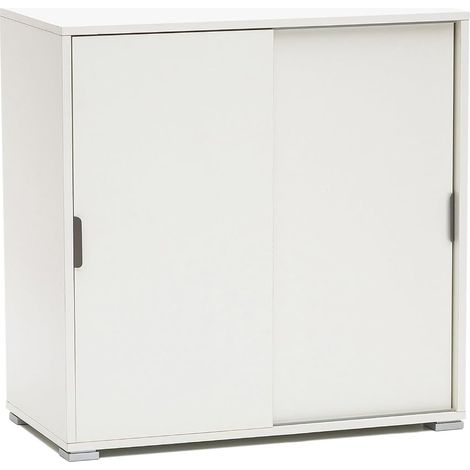 MeMi Me204BIA ante scorrevoli. Scarpiera.mobiletto . Gia' montato ,Legno, Bianco, 38x75x85 cm