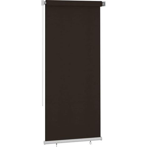 Store Enrouleur d'Extérieur Pare-Soleil en PEHD Balcon Terrasse Marron 105 x 230 cm (1/5)