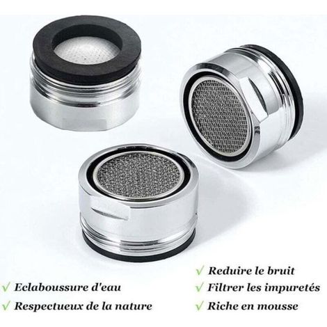 Filtre Aérateur Robinet - Acier Inoxydable M24 - Pour Cuisine Et Salle De Bain - Lot De 4 (1/4)