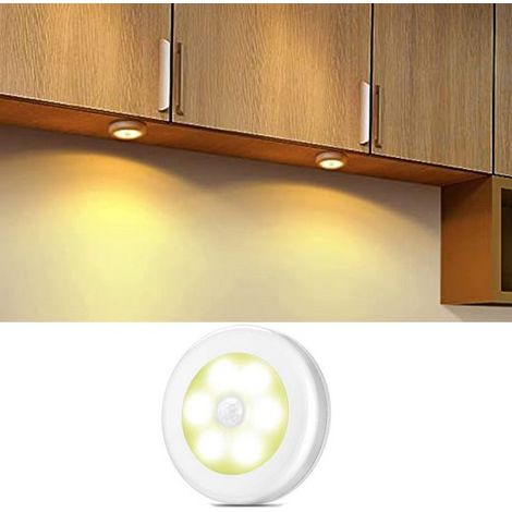 Lampe à détecteur, Veilleuse, LED Détecteur,utilisée pour les couloirs/armoires/table de nuit, Blanc, Lumière chaude, KINSI (1/5)