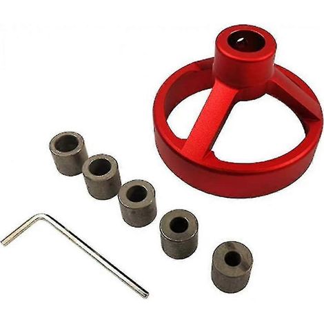 Accessoires pour mandrin de perceuse : guide de perçage vertical rouge, gabarit de perçage pour trous de poche 6/7/8/9/10 mm, positionneur, guide à angle droit, poinçon de menuiserie, gabarit pour tou (1/5)