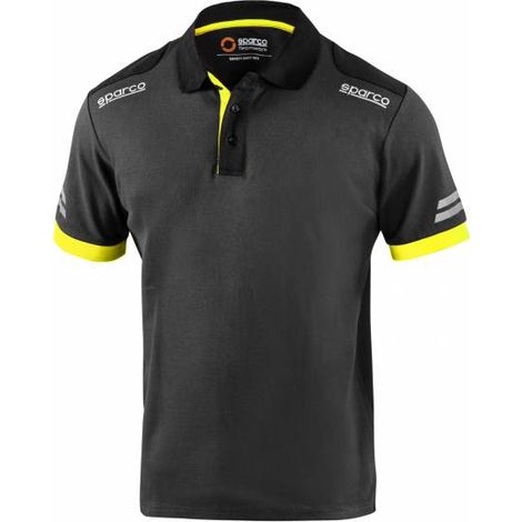SPARCO POLO TOLEDO GREY YELLOW TG L