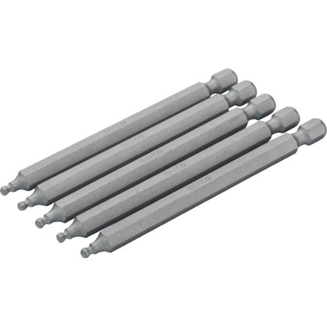Bahco 1/4 Standard Schraubendreher Bits für 3 mm Sechskantschrauben mit Kugelkopf 89 mm - 2 Stk. pro Blisterpackung (1/3)