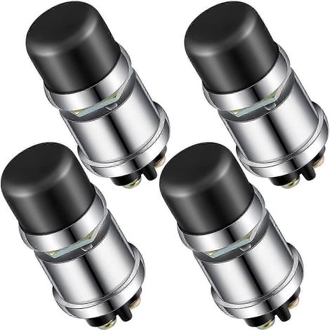 4 unidades de interruptores de arranque momentáneos con botón pulsador para motor, 12V / 24V, resistentes a la intemperie, para coche, camión o barco. (1/5)