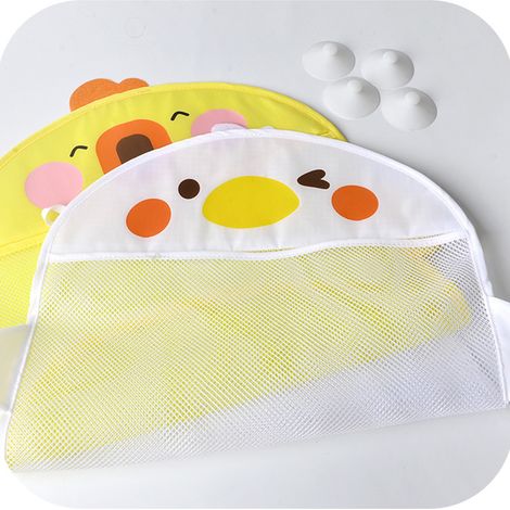 Netzbeutel zur Aufbewahrung von Kinderspielzeug, niedliches weißes Entenmotiv, Saugnapf für Badezimmer, 1 Stück (1/5)