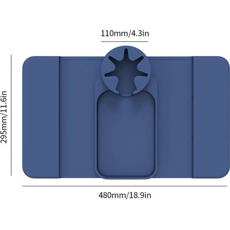 Vassoio portabicchieri in silicone impermeabile con tasche laterali per braccioli del divano, adatto per tazze, telefoni, tablet e telecomandi. (1/2)
