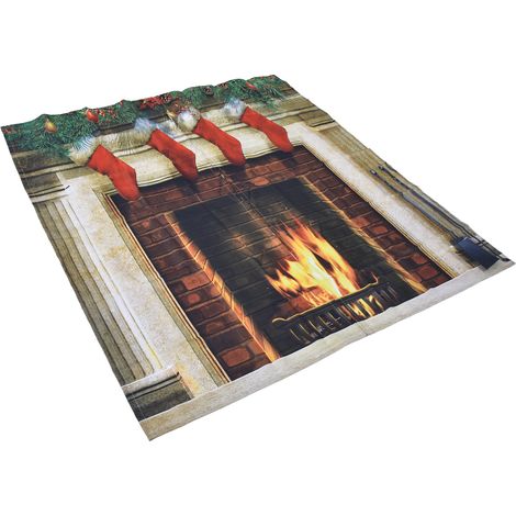 Rideaux de Noël Design Traditionnel - Thème Hiver Saisonnier 150x166cm pour Chambre et Salon