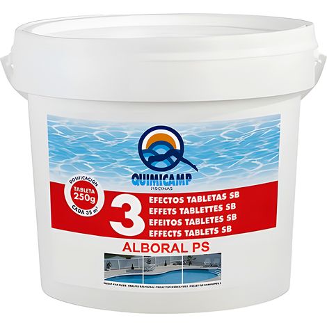 Alboral PS 3 Efectos Tabletas SB 10 kg – Cloro multifunción piscinas (Quimicamp)