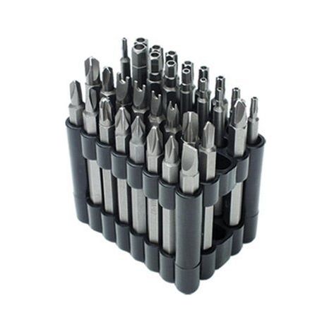 Brüder Mannesmann – Jeu d'embouts 32 pièces – Embouts Torx avec trou T-8 à T-40 – Embouts cruciformes PH1/2 – Pour vis Poz (1/3)